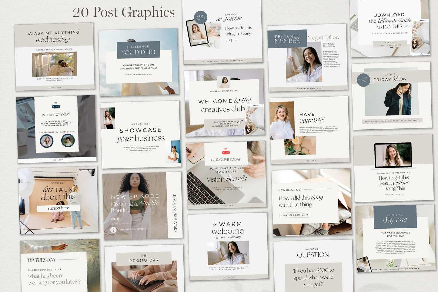 Facebook Group Canva Templates 40 Graphics (Digital Download)