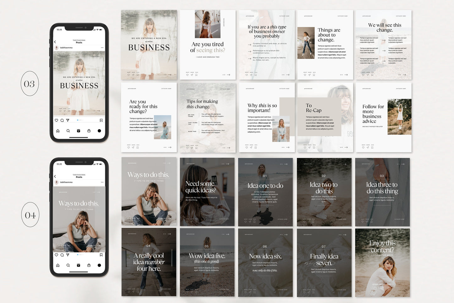 Instagram Carousel Educational and Story Telling Small Business Templates for Canva (Digital Download)