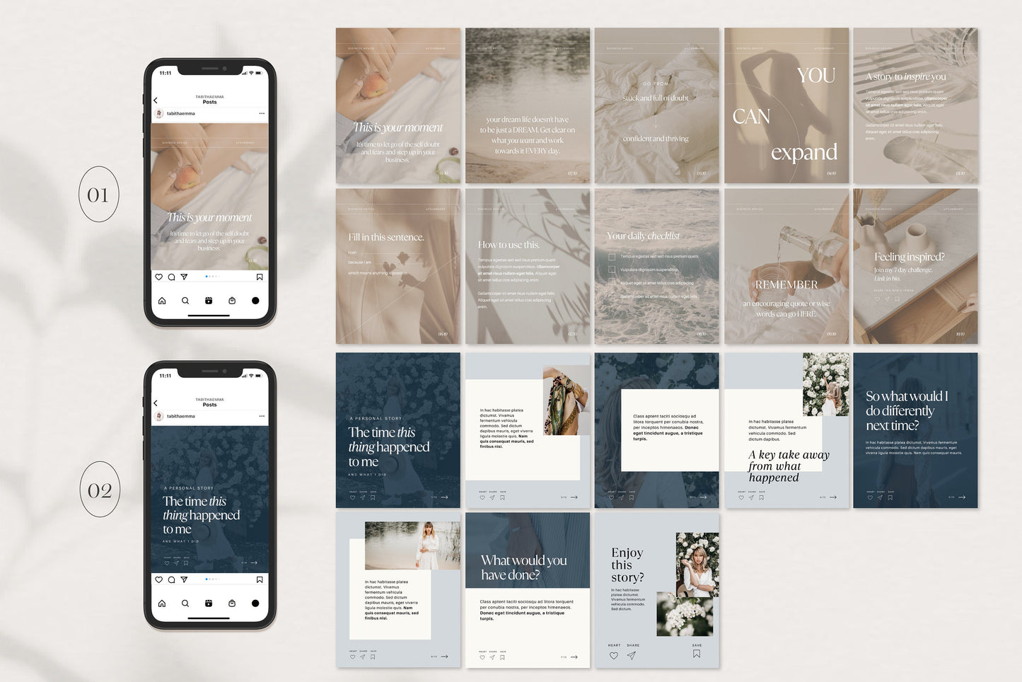 Instagram Carousel Educational and Story Telling Small Business Templates for Canva (Digital Download)