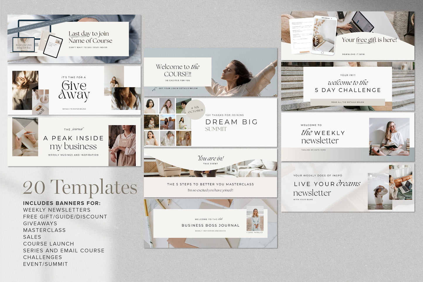 Email Header Canva Templates (Digital Downloads)