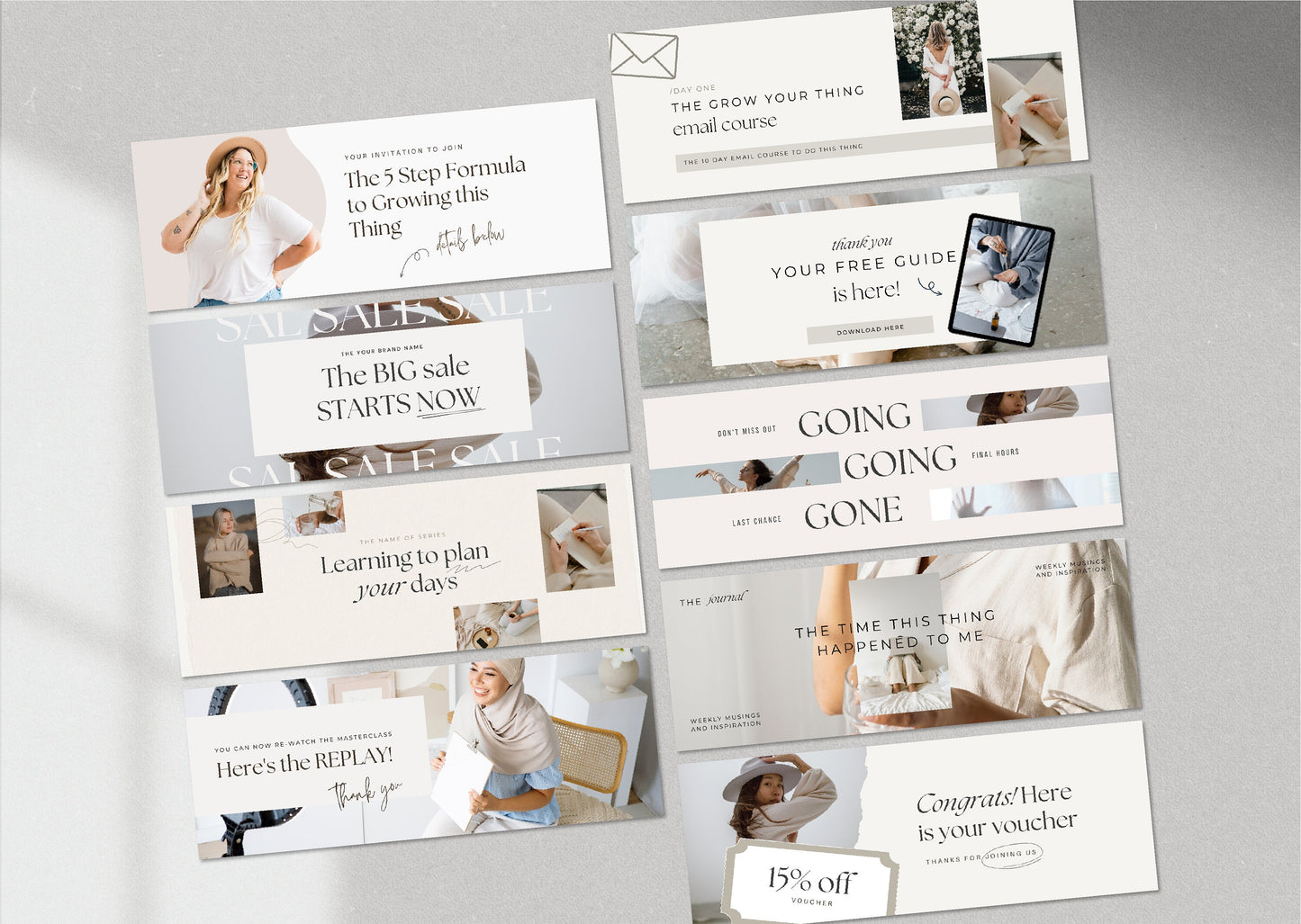 Email Header Canva Templates (Digital Downloads)