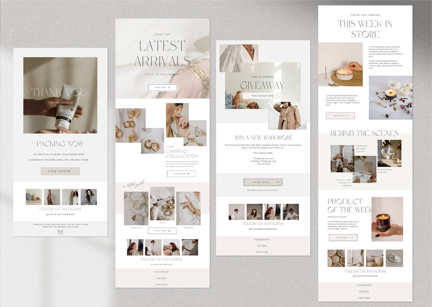 Email Marketing E-Commerce Newsletter Canva Templates (Digital Download)