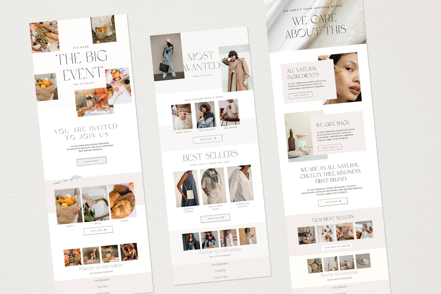 Email Marketing E-Commerce Newsletter Canva Templates (Digital Download)
