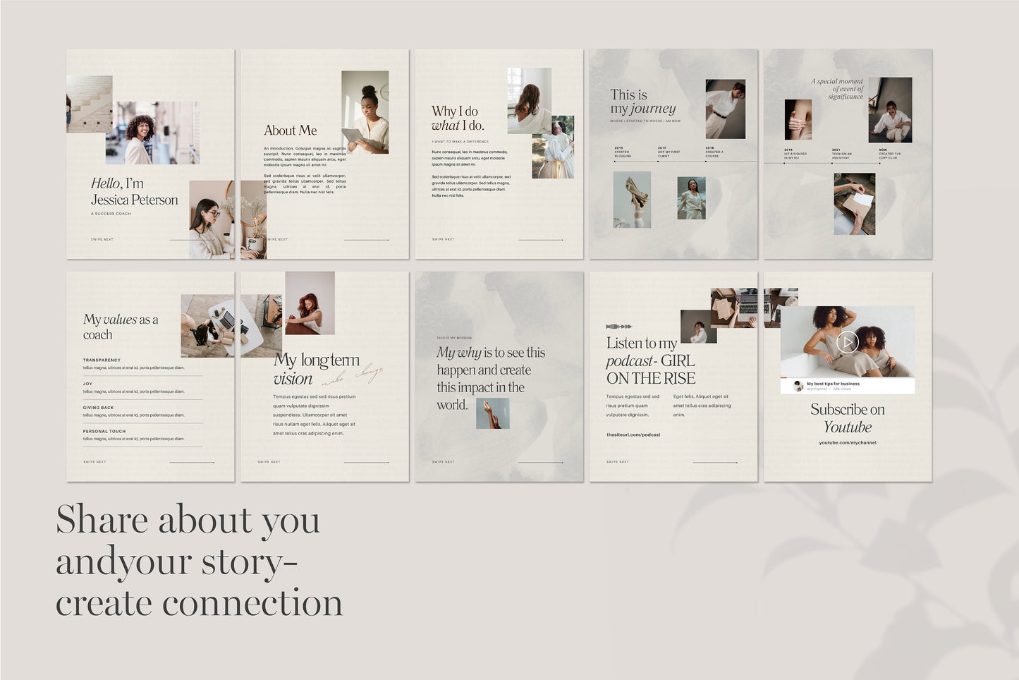 Instagram Pinned Post Banner Carousels Template Seamless Promotional IG Carousels (Digital Download)