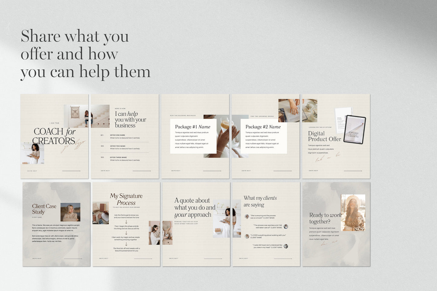 Instagram Pinned Post Banner Carousels Template Seamless Promotional IG Carousels (Digital Download)