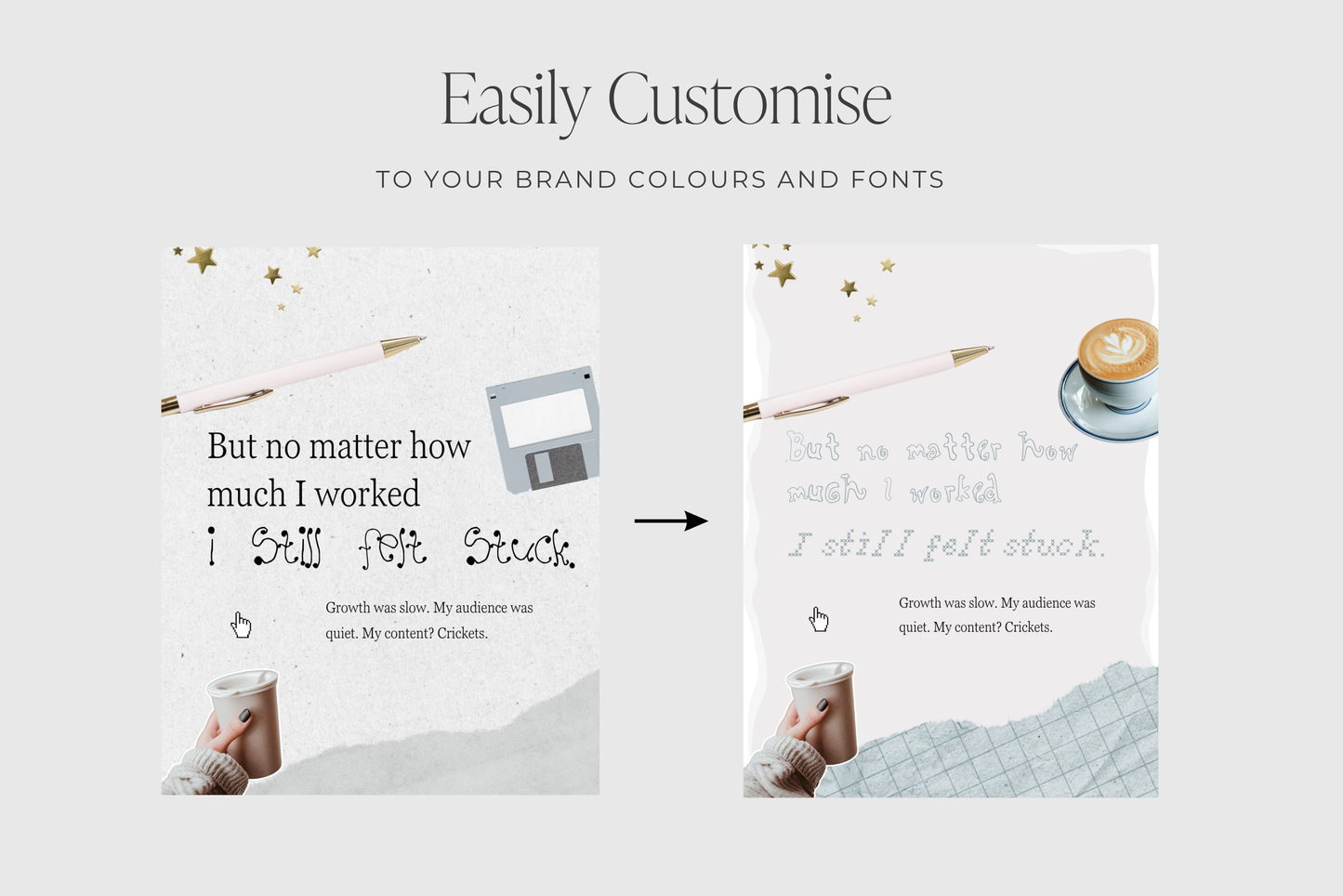 Instagram Whimsy Carousel Templates for Small Business Canva Story Telling Social Media Posts Whimsy Collage style