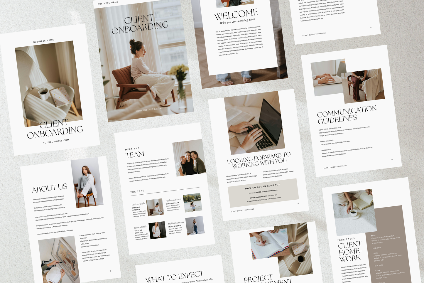 Client Onboarding Welcome Packet Canva template for coaches and service providers | Editable 33 Pages (Digital Download)
