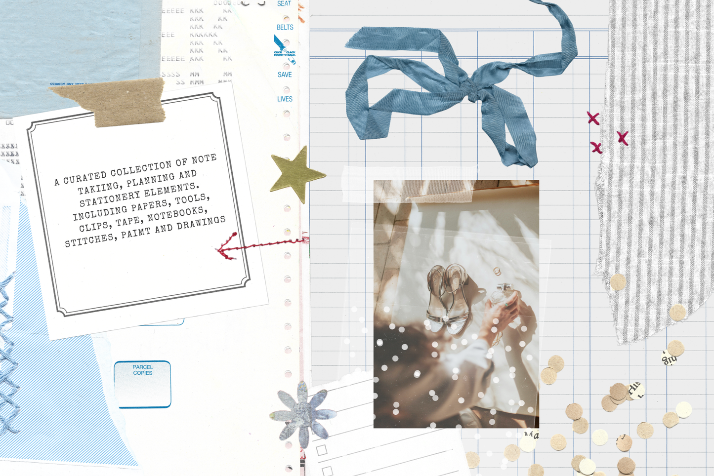 Notes & Planning Collage Elements PNG Bundle | 150+ Scrapbook Papers, Stickers, Tape, Clips , Journal Graphics (Digital Download)