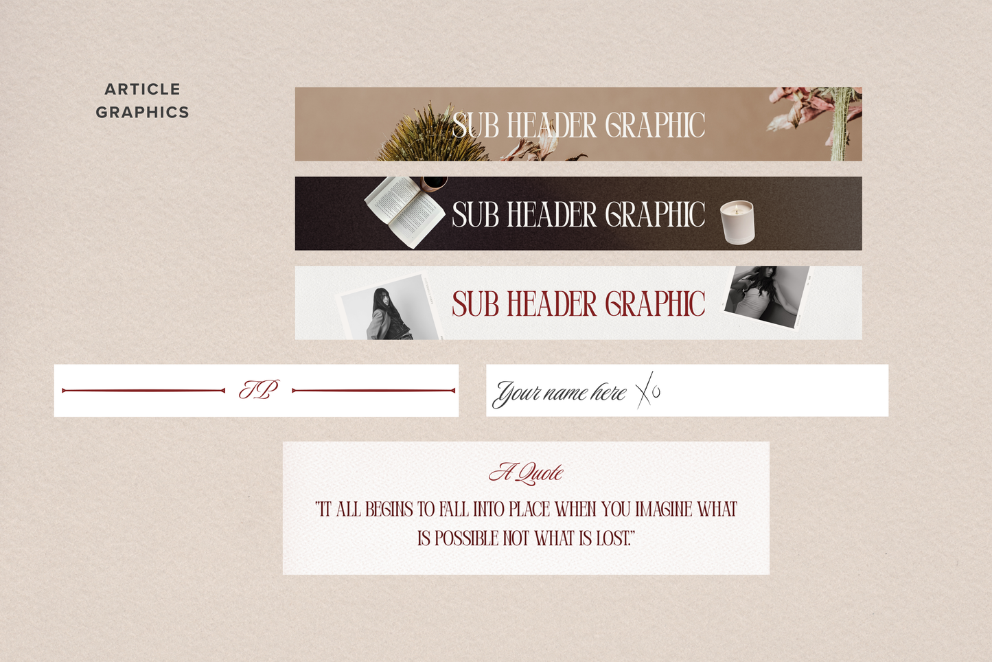 Substack Branding Kit Canva Templates - Editorial Newsletter Graphics Bundle and Branding Guide