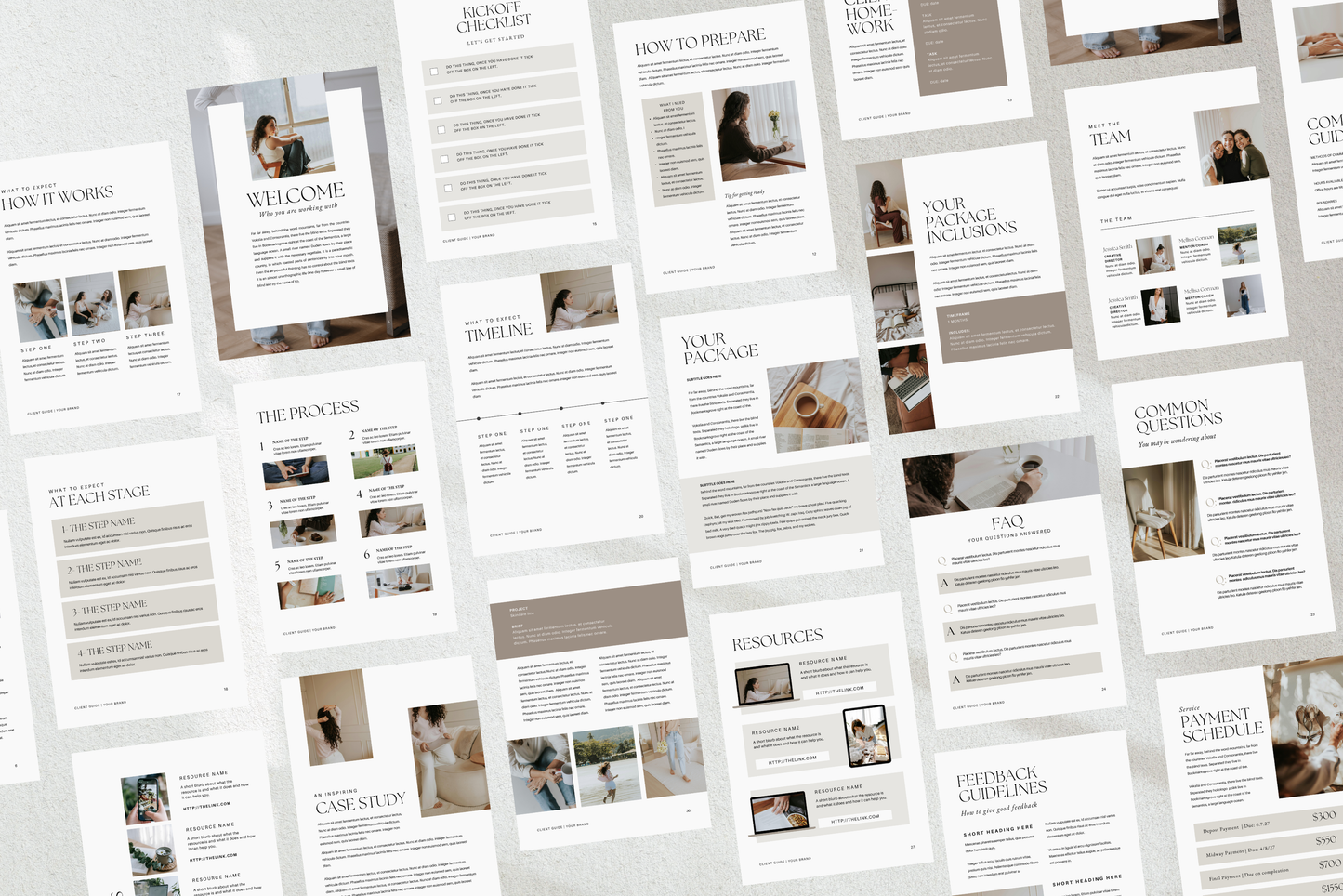 Client Onboarding Welcome Packet Canva template for coaches and service providers | Editable 33 Pages (Digital Download)