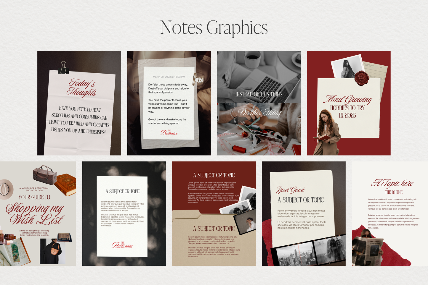 Substack Branding Kit Canva Templates - Editorial Newsletter Graphics Bundle and Branding Guide