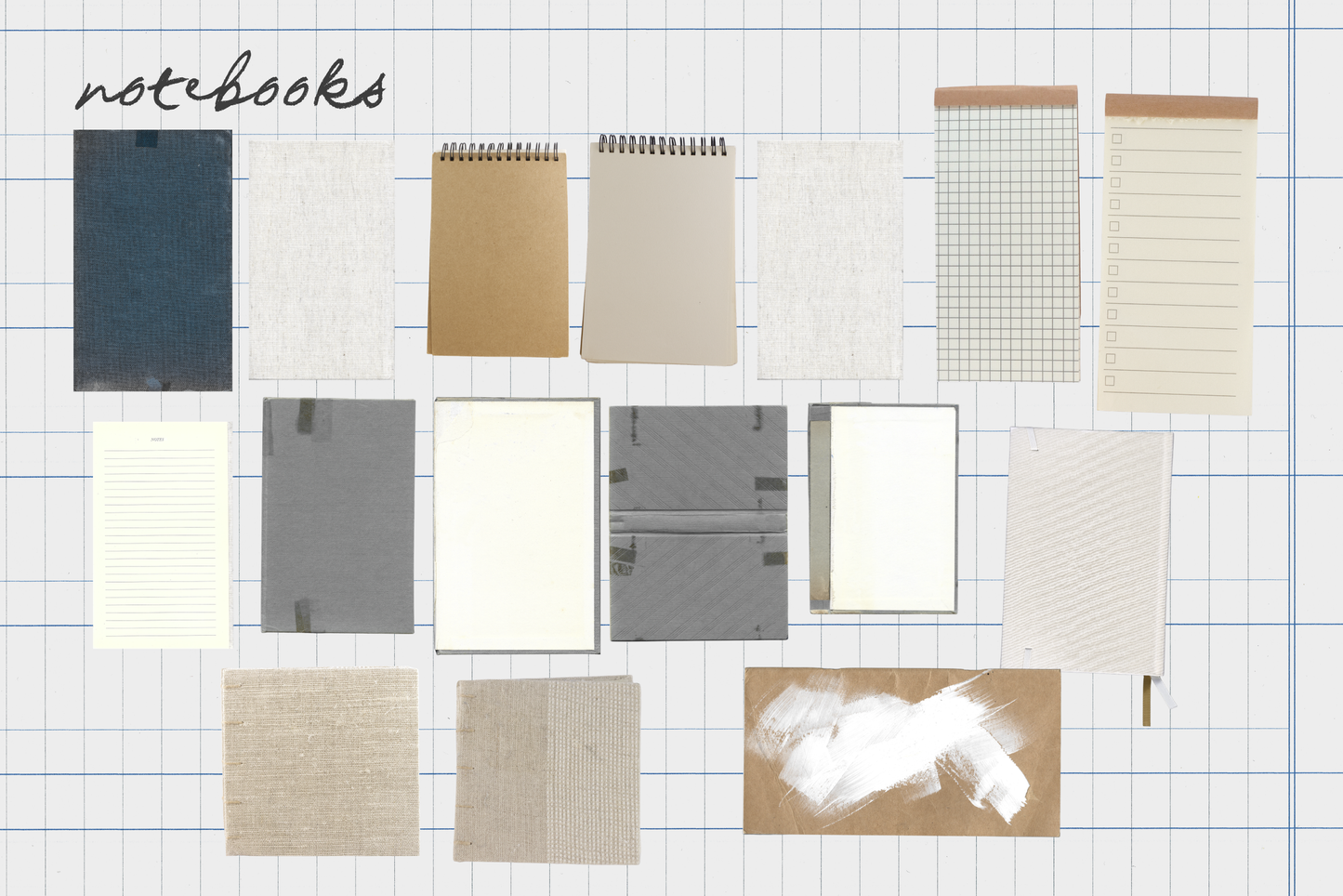 Notes & Planning Collage Elements PNG Bundle | 150+ Scrapbook Papers, Stickers, Tape, Clips , Journal Graphics (Digital Download)