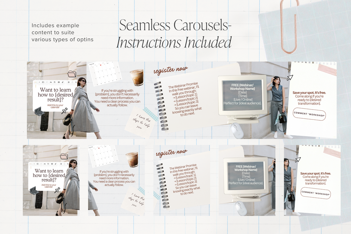 Lead Magnet Promo Templates for Canva | 20 Pinterest Pins, 10 Blog Banners, 5 Instagram Seamless Carousels | Opt-In Graphics