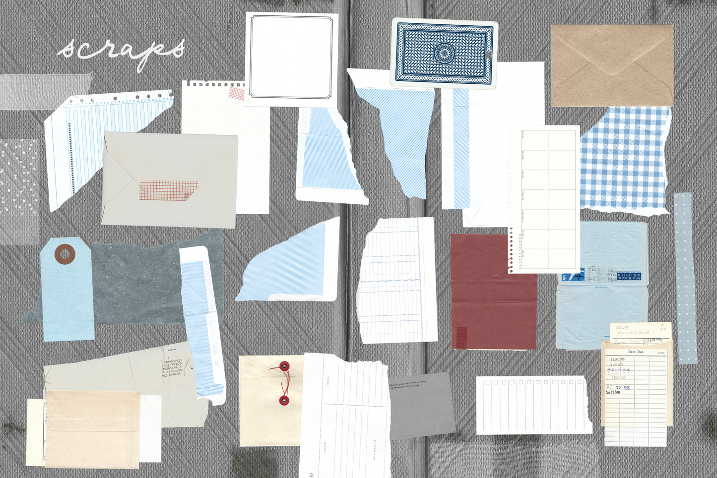Notes & Planning Collage Elements PNG Bundle | 150+ Scrapbook Papers, Stickers, Tape, Clips , Journal Graphics (Digital Download)