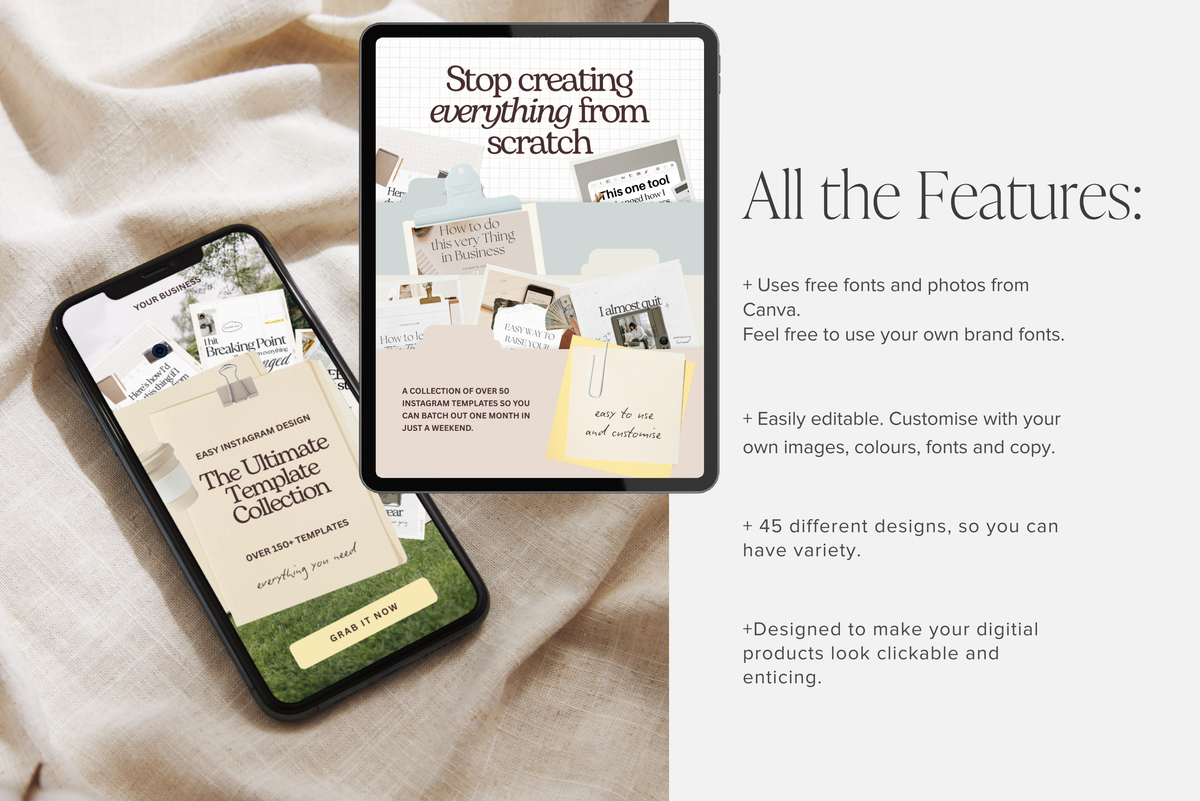 Digital Product Pinterest Pin Templates | Digital Product Pins | Editable Canva Designs (Digital Download)