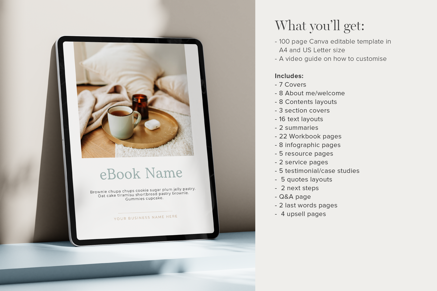 Canva Ebook Workbook Template 100 Pages (Digital Download)