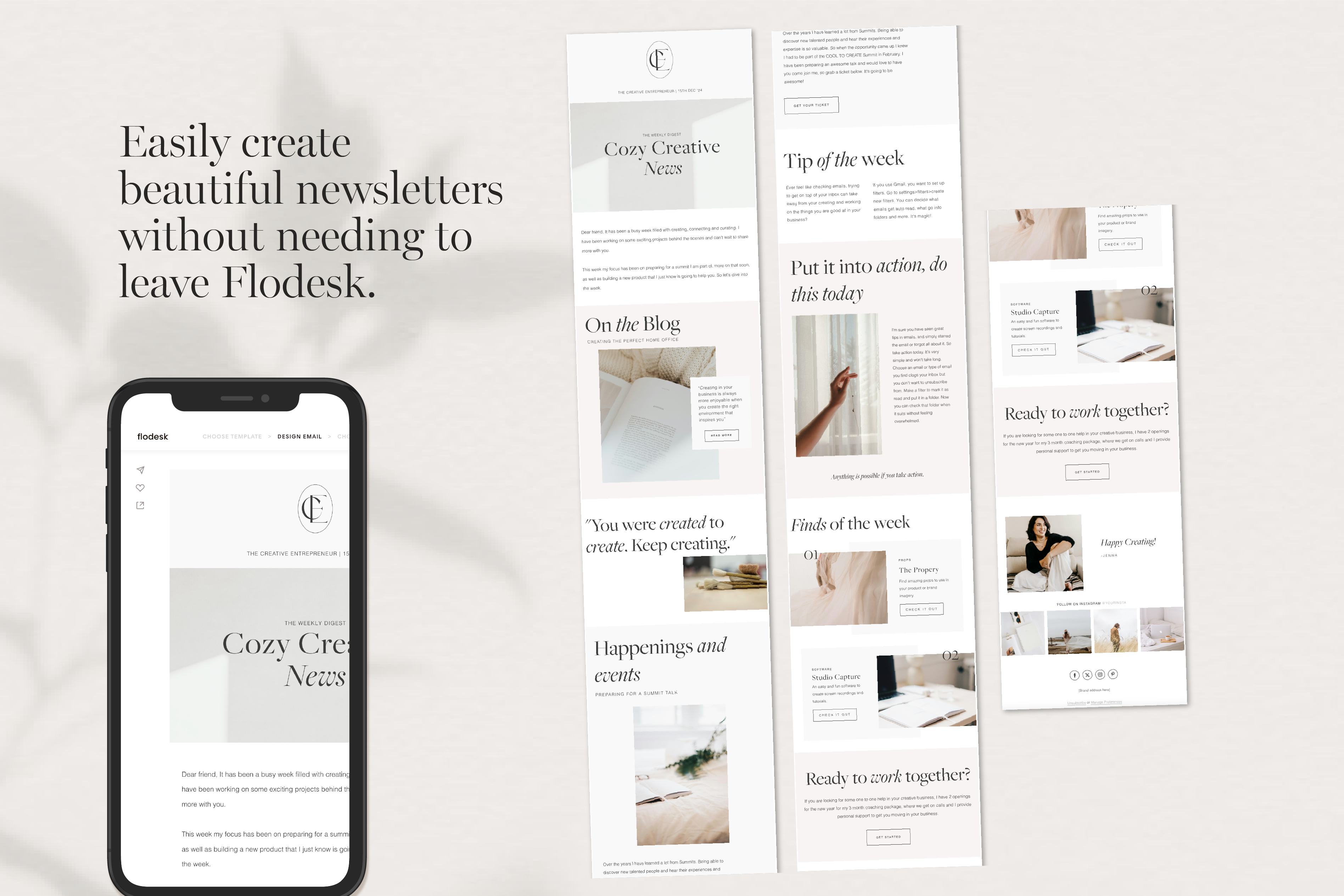 Newsletter Design Using Flodesk Flodesk Email Marketing Newsletter Template (Digital Download ...