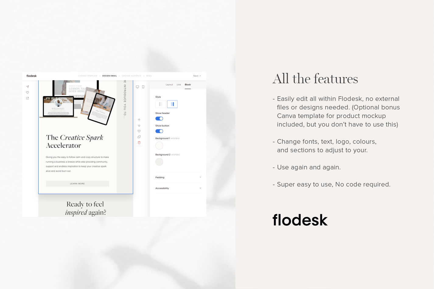 Flodesk Digital Product Course Launch Email Template Tabitha Emma