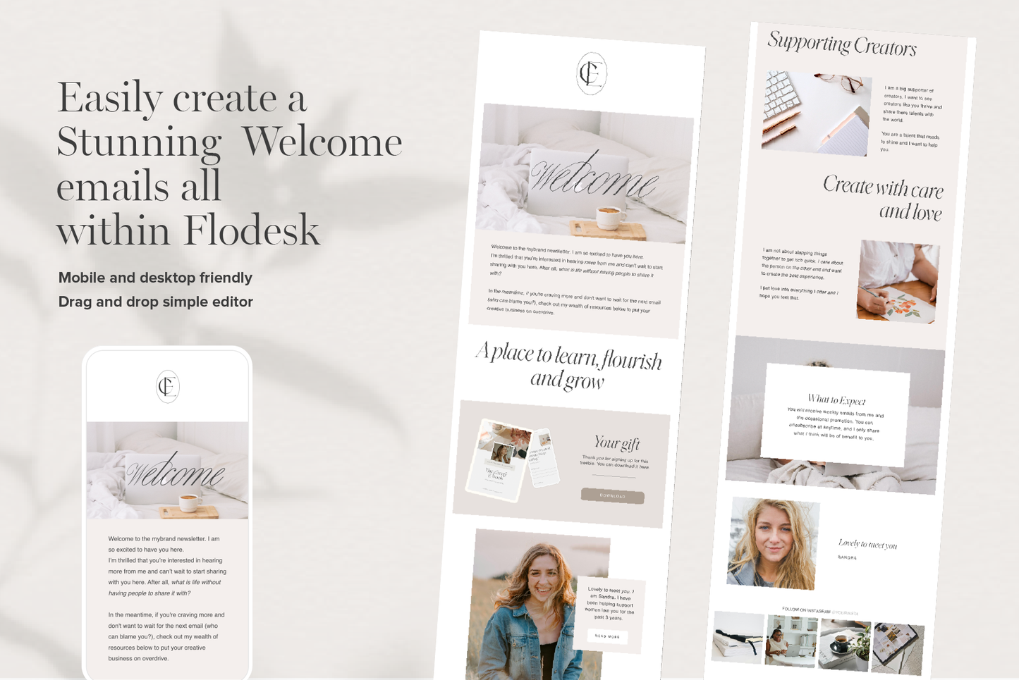 Flodesk Email Marketing Welcome Email Template (Digital Download)