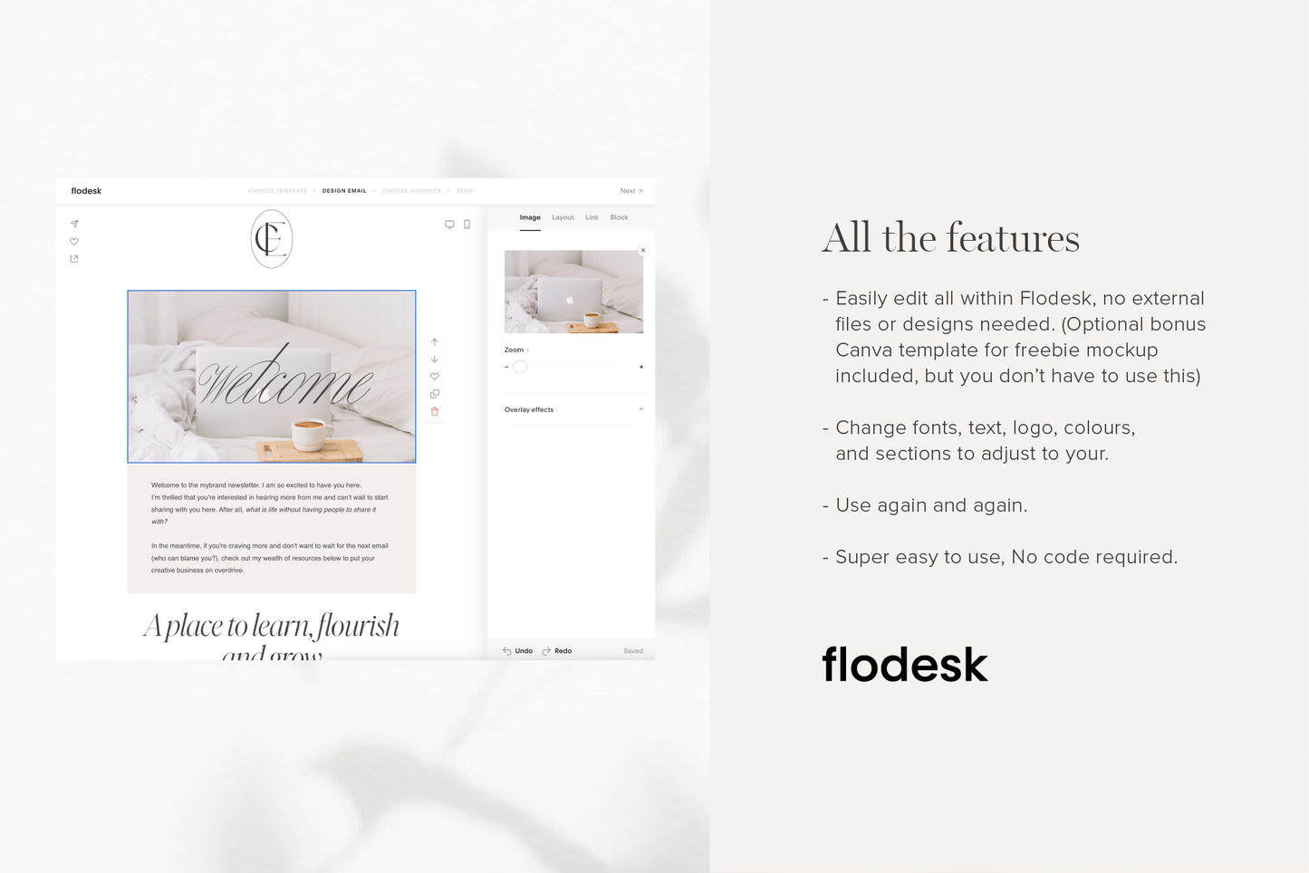 Flodesk Email Marketing Welcome Email Template (Digital Download)