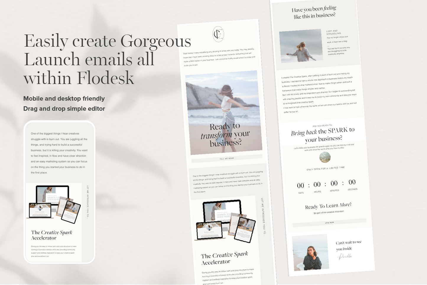 Flodesk Digital Product Course Launch Email Template