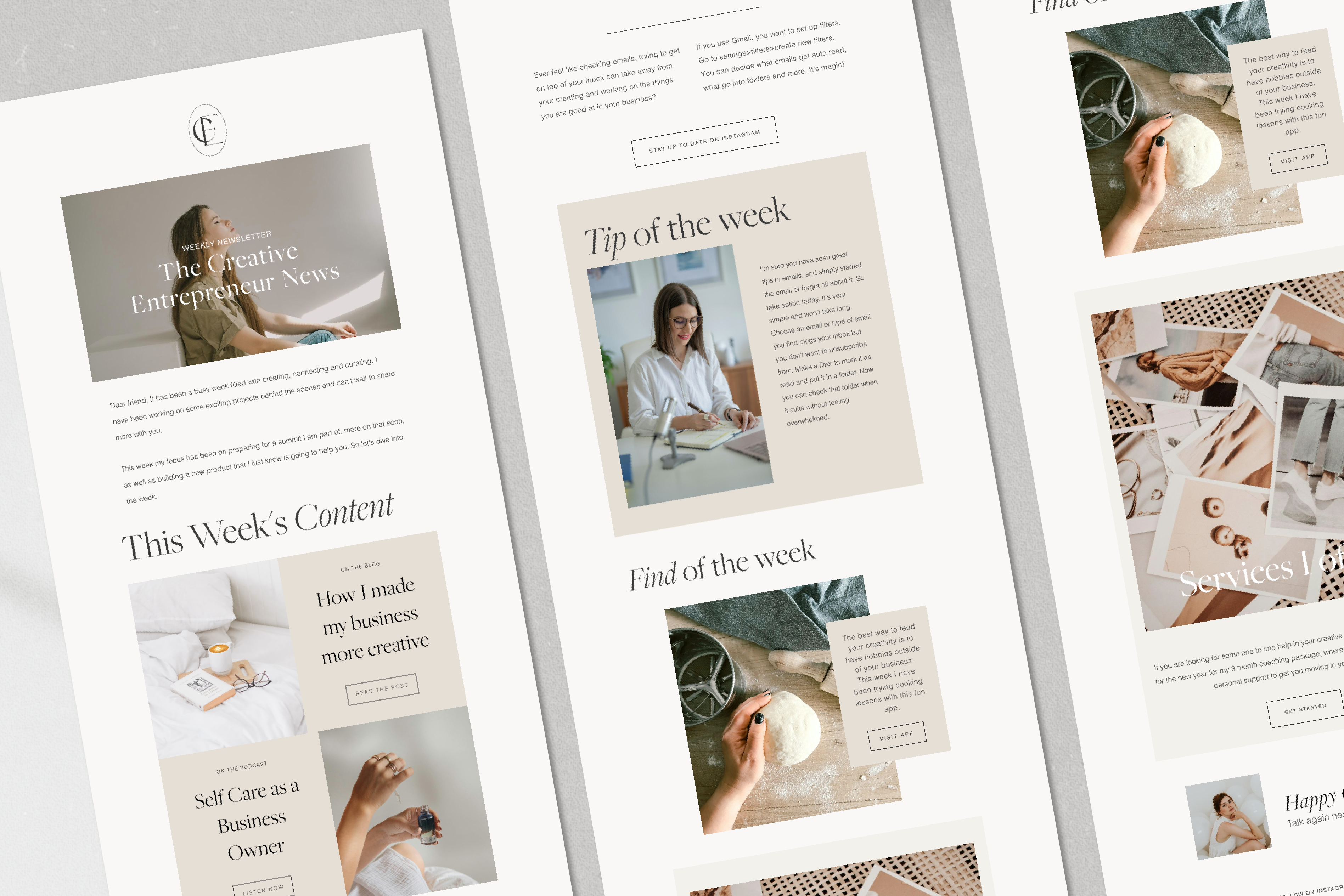 Newsletter Design Using Flodesk Flodesk Templates – Tabitha Emma