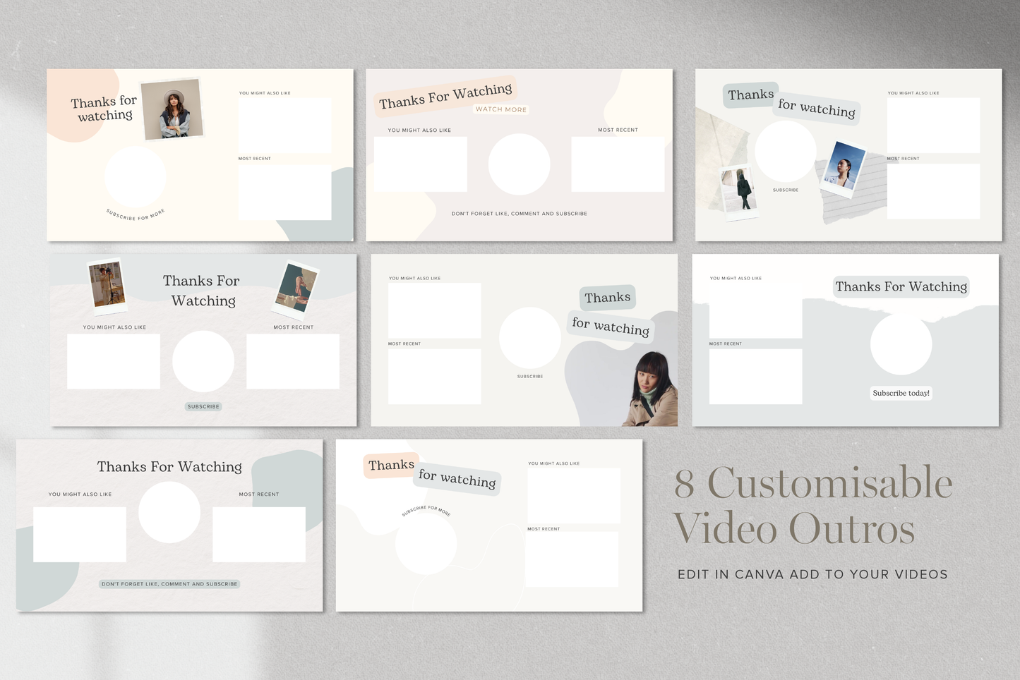 Youtube Branding Bundle Canva Templates | Thumbnails, End Screen, Intro Animation and Banners (Digital Downloads)