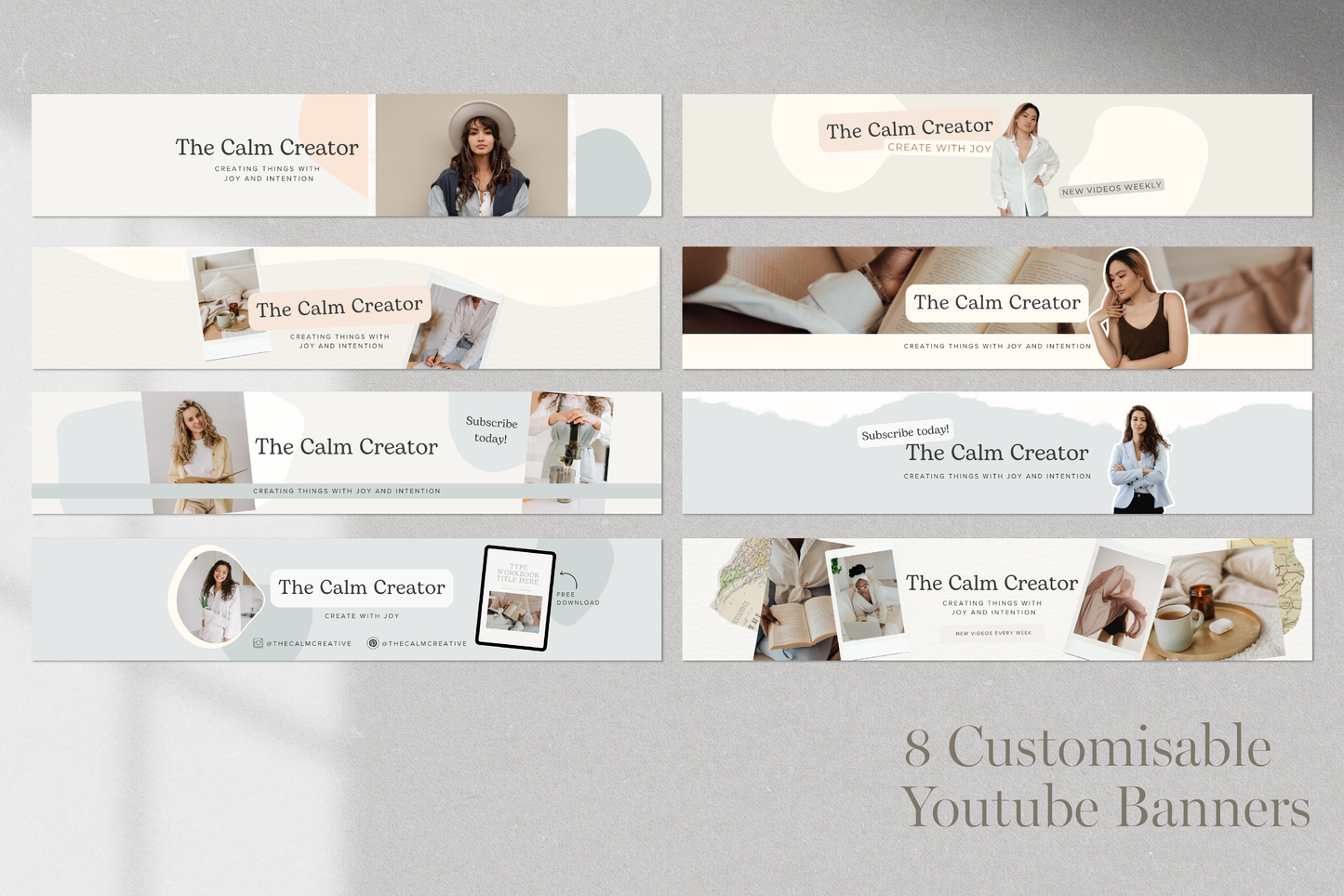 Youtube Branding Bundle Canva Templates | Thumbnails, End Screen, Intro Animation and Banners (Digital Downloads)