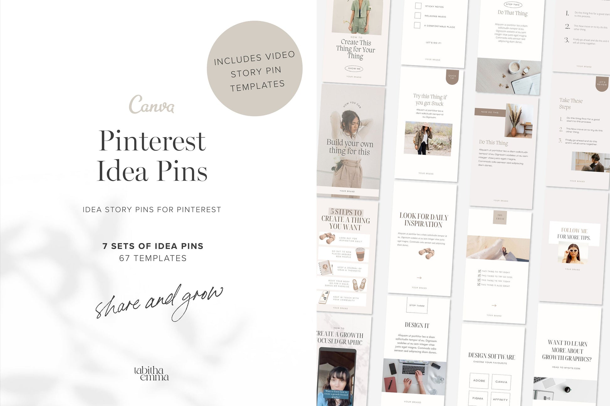 Pinterest idea pin canva templates