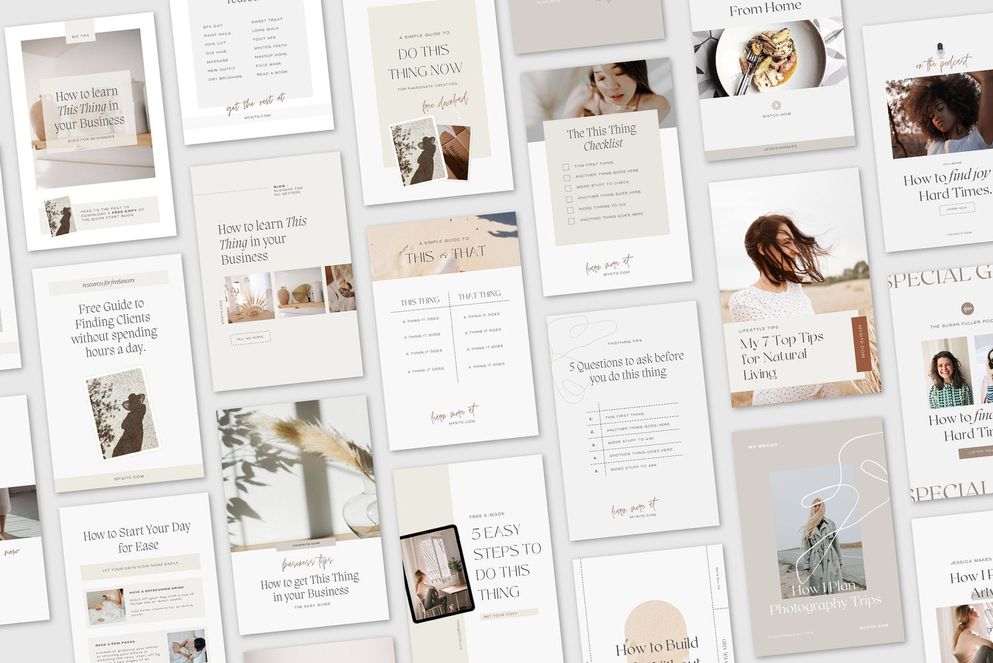 Pinterest Pin Templates for Canva (Digital Download)