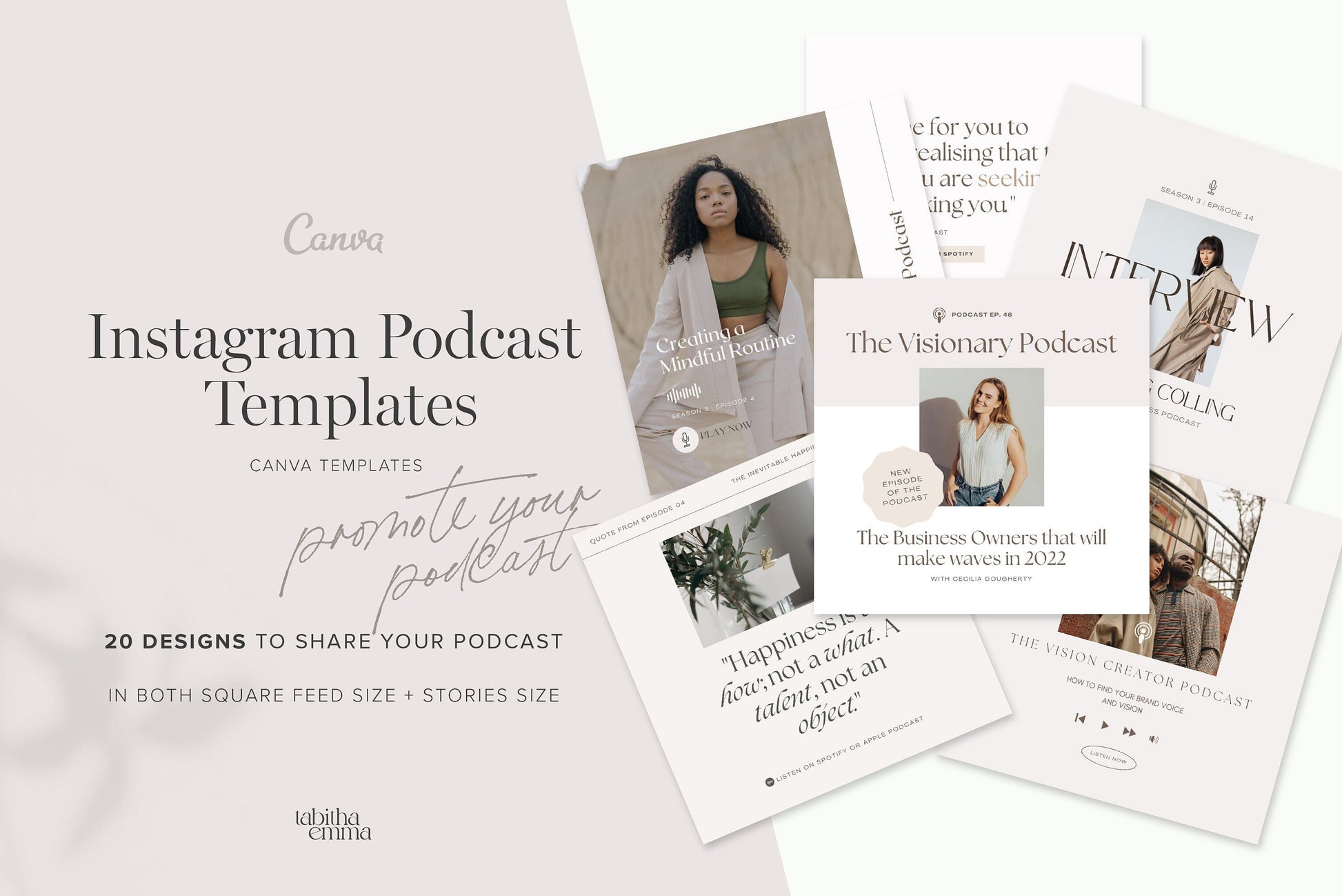 Instagram podcast promotion canva template