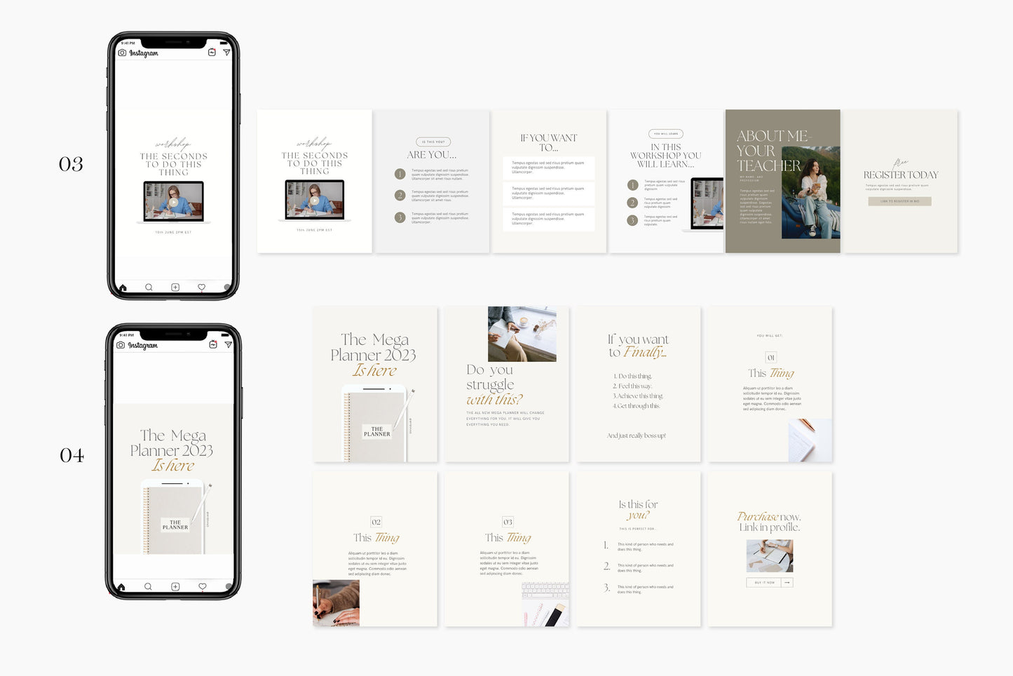 Instagram Carousel Coach Templates for Canva (Digital Download)