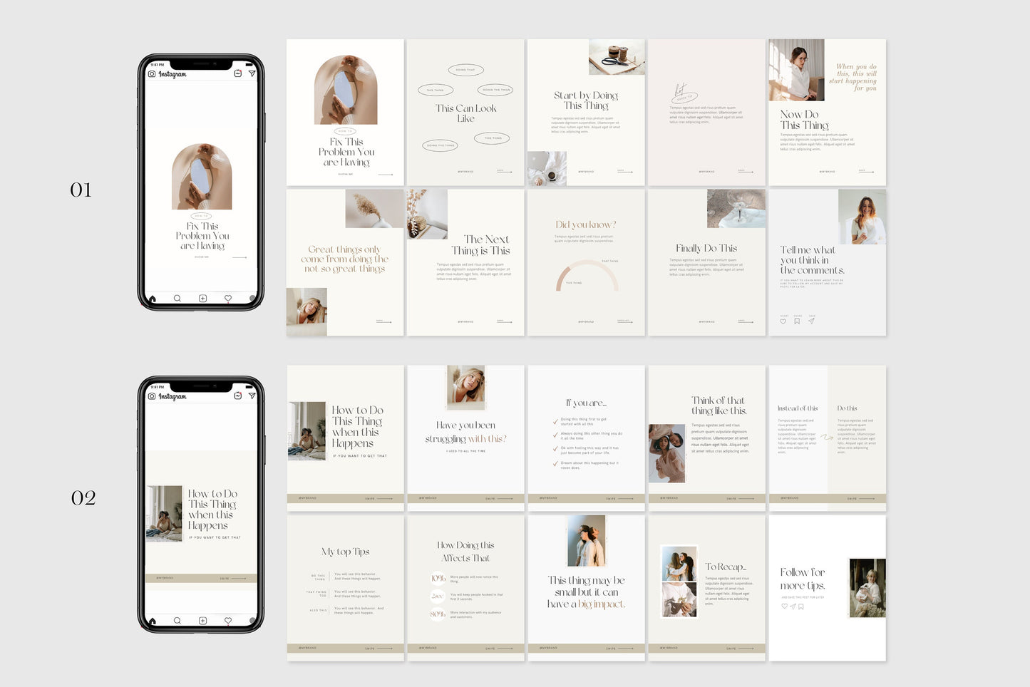 Instagram Carousel Coach Templates for Canva (Digital Download)