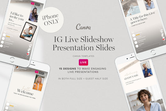 IG live slideshow presentation slides canva template