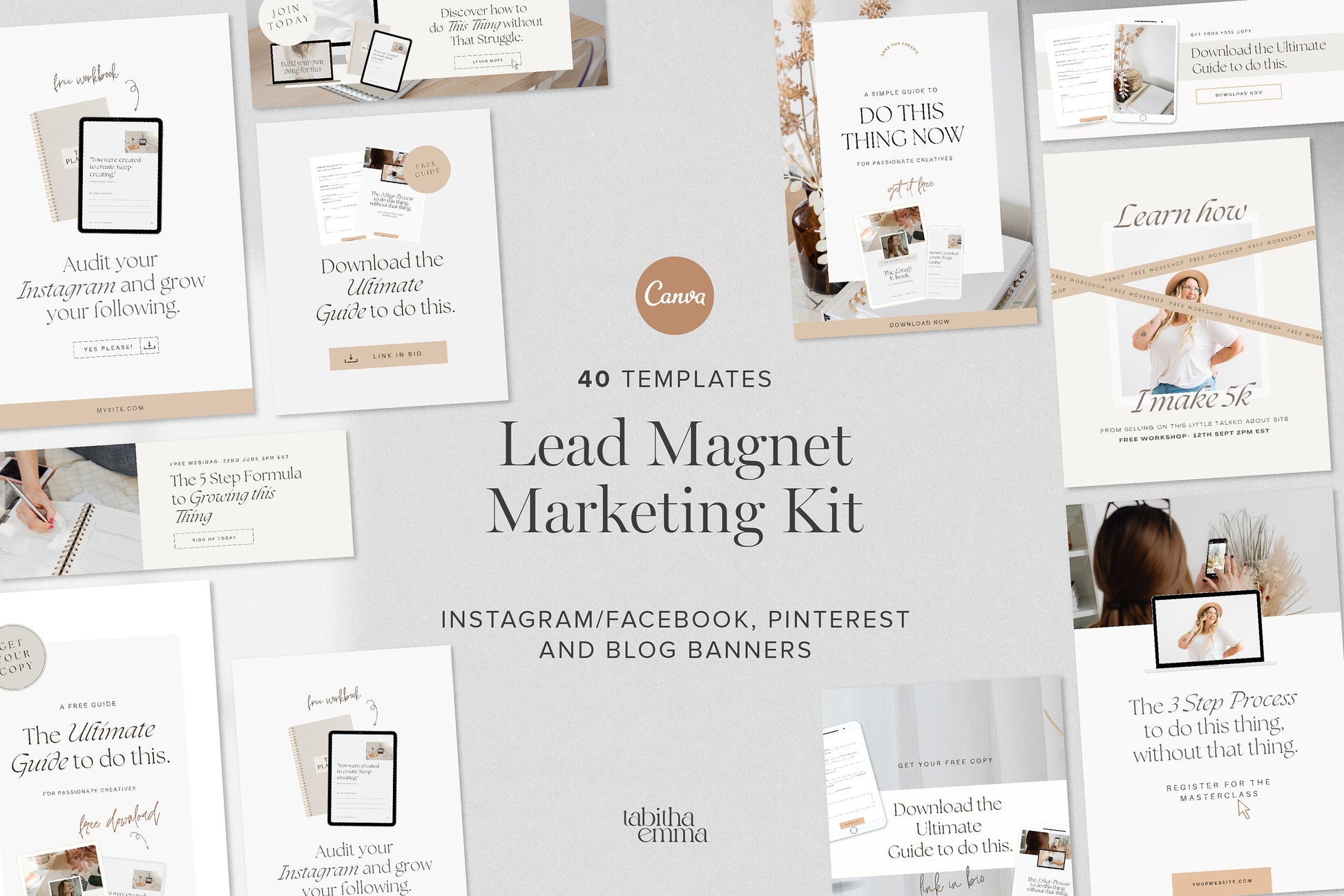 lead magnet marketing canva templates