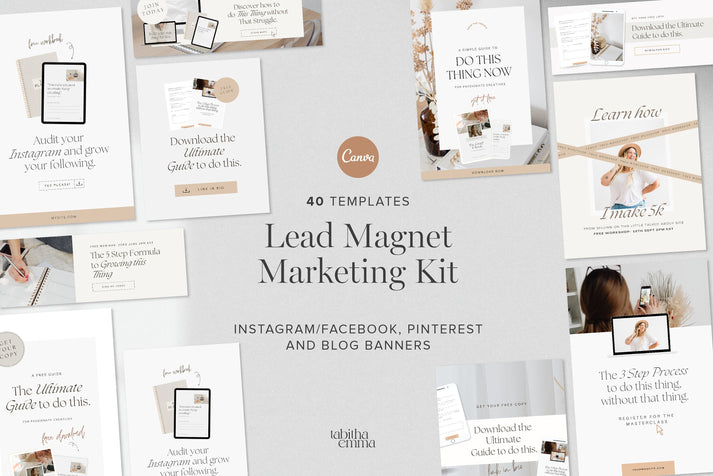 Lead Magnet Opt in Marketing Canva Templates (Digital Download ...