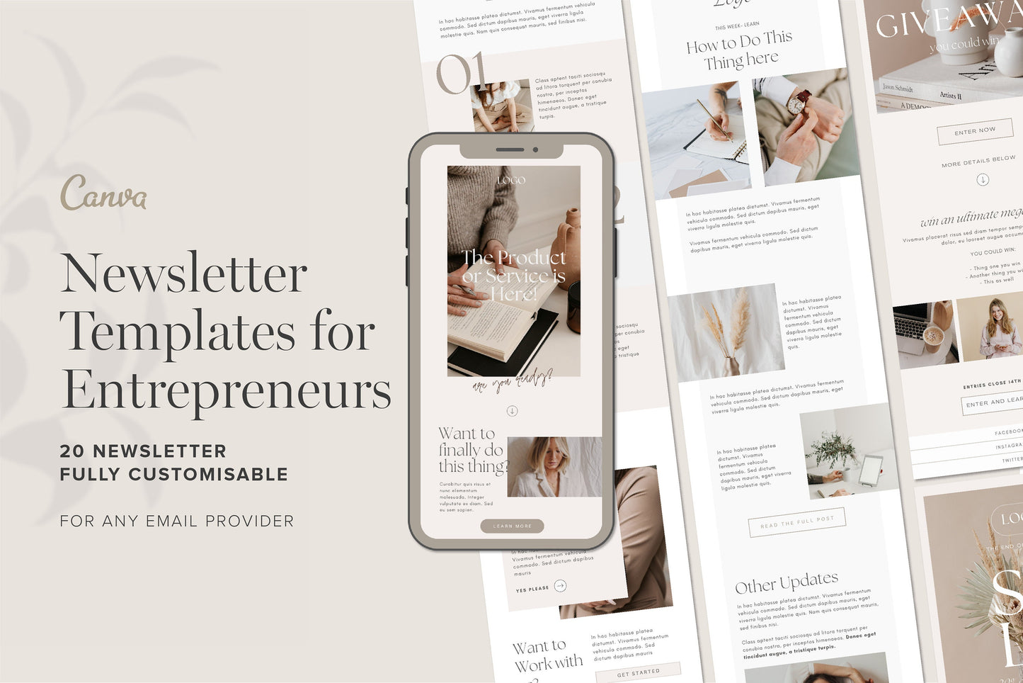 email newsletter canva template
