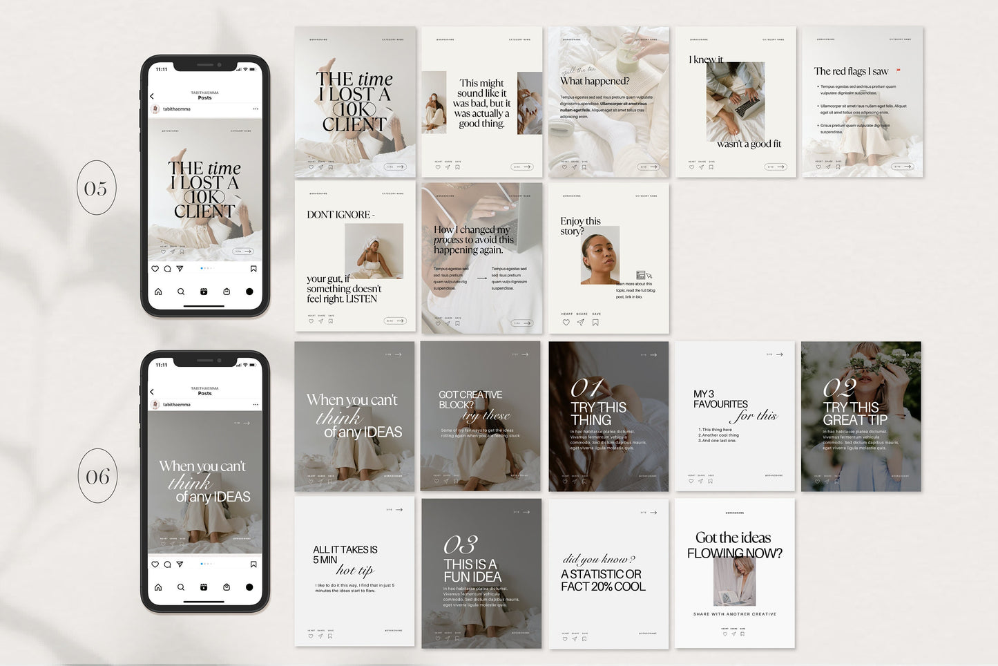 Instagram Carousel Educational and Story Telling Small Business Templates for Canva (Digital Download)