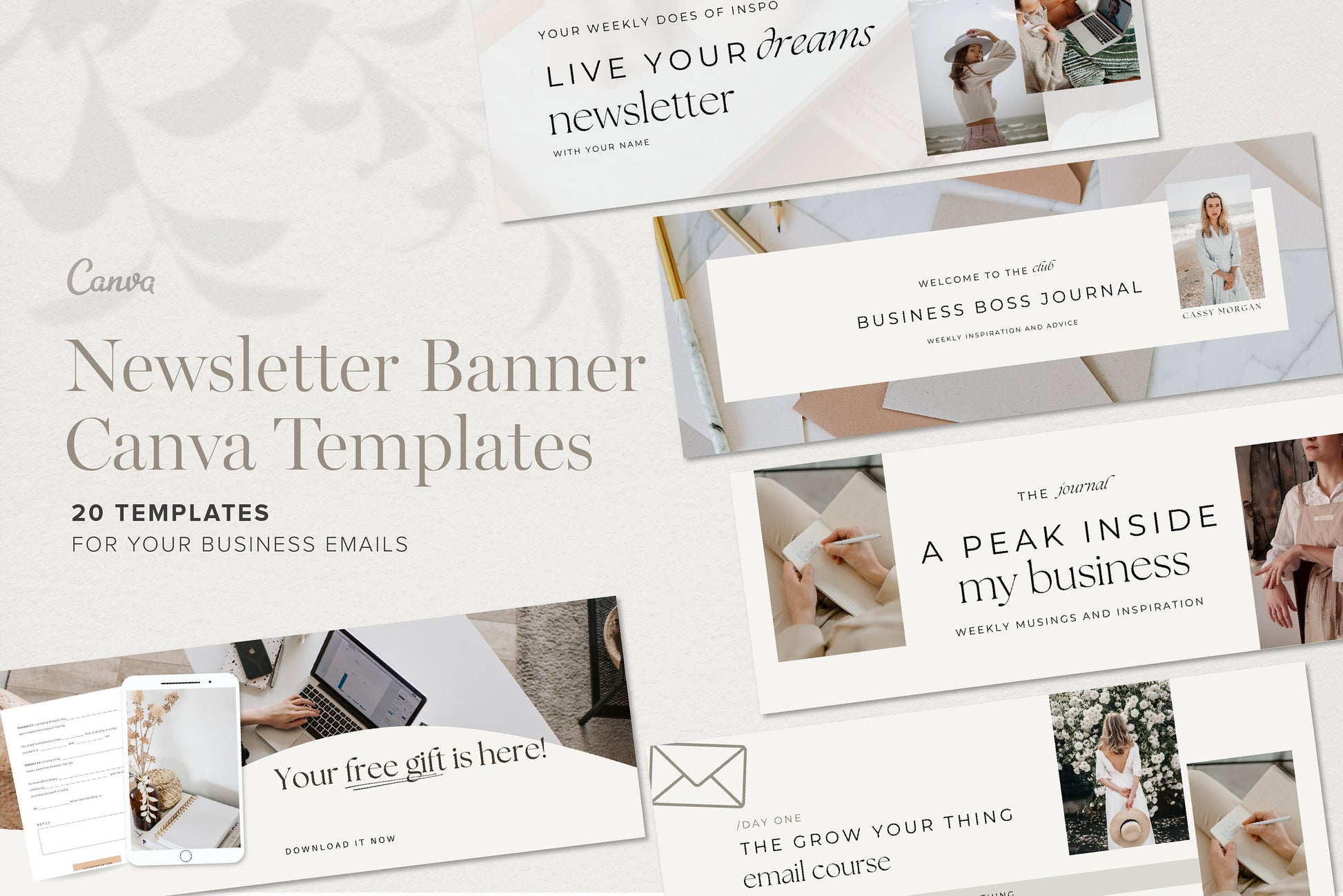 Email newsletter banner canva templates
