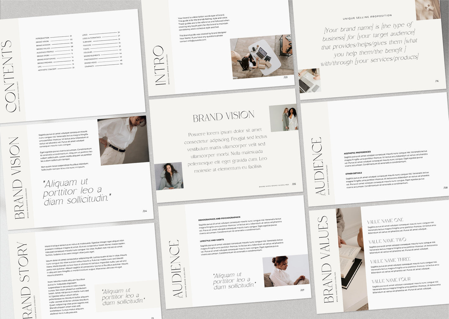 Brand Identity Style Guidelines Canva and InDesign Template (Digital Download)