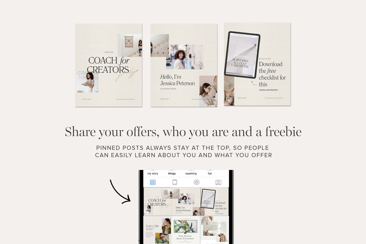 Promotional Ig Posts Instagram Pinned Post Banner Carousels Template Seamless Promotional I ...